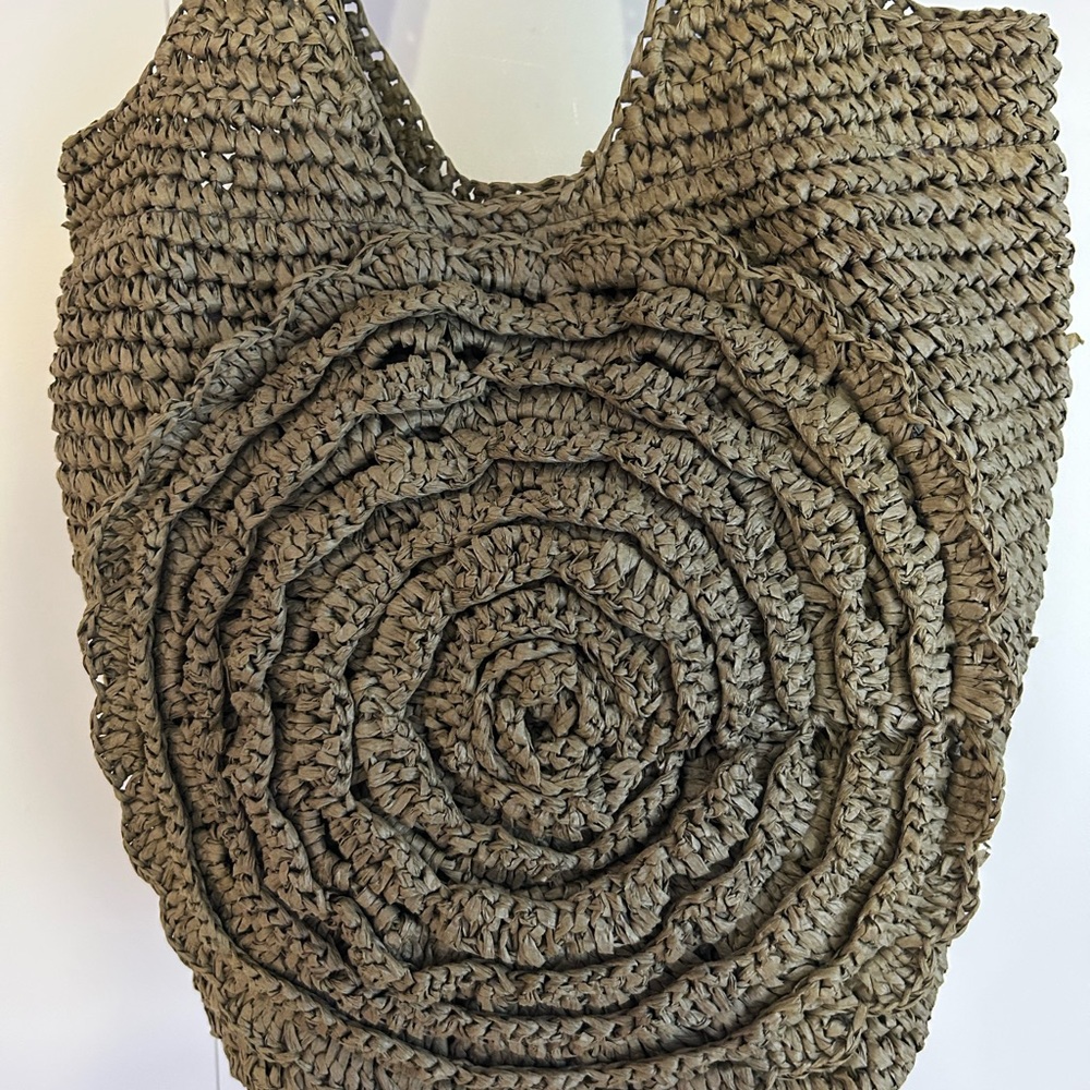 Boho Large Straw Shoulder Bag NWOT